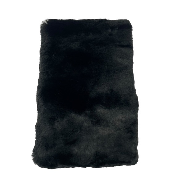 Badgely Mischka Fur Scarf OS Black - Picture 7 of 11